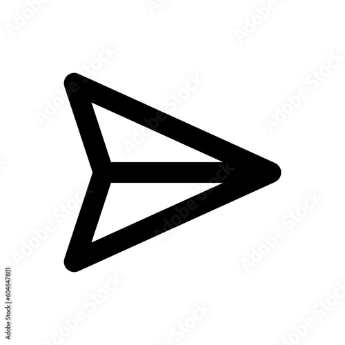 send icon, outline style, editable vector
