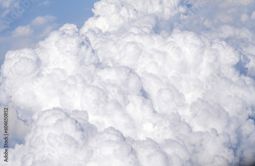 aerial view of cumulus cloud from plane