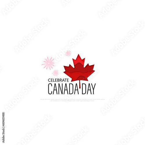 1st of July  Happy Canada Day  Vector illustration