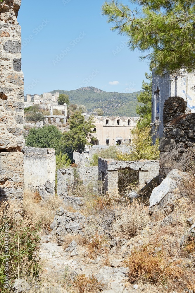 The ghost town of Kayakou outside of Fethiye, Turkey was once a thriving Greek village