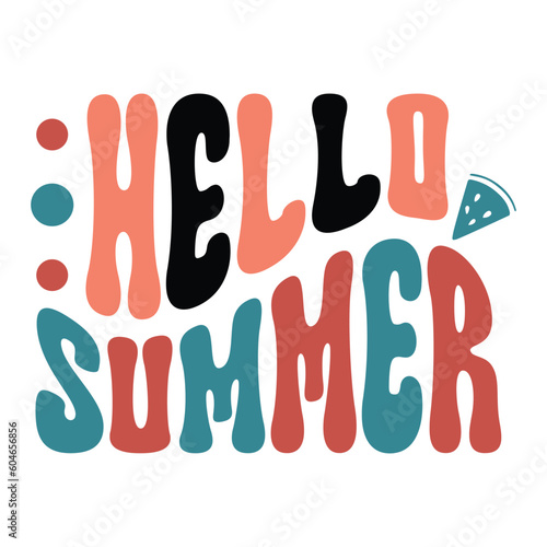 Hello summer  Retro SVG