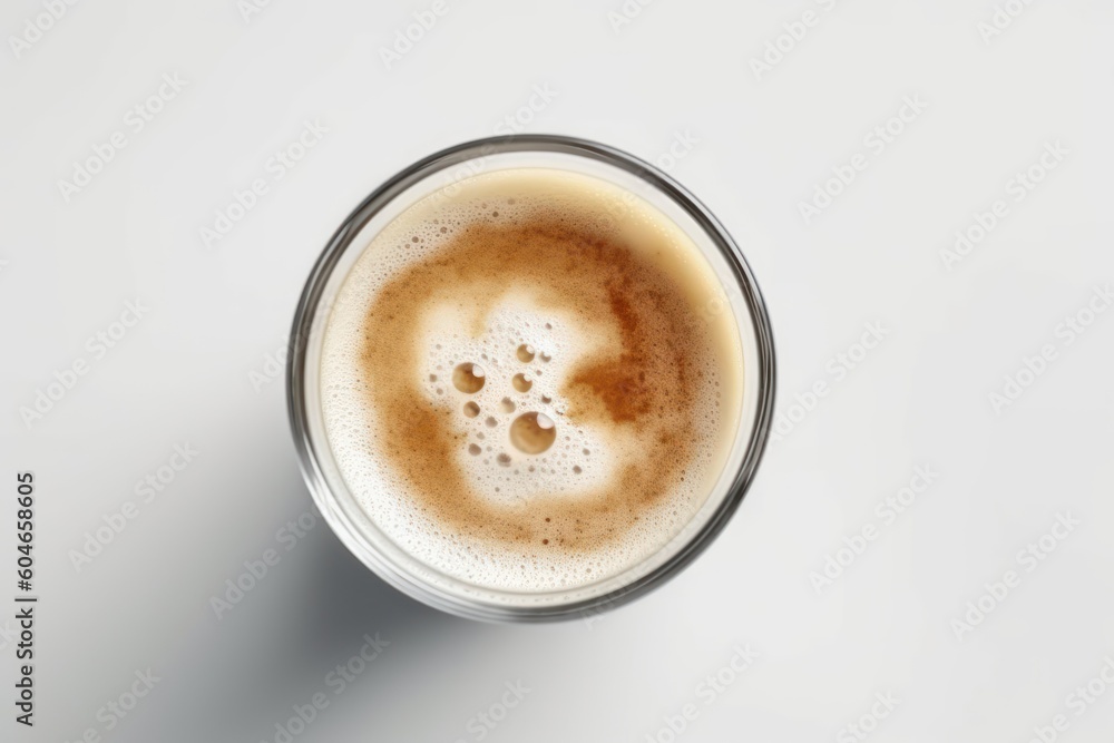 Generative AI close up a cup macchiato top view Food Photography