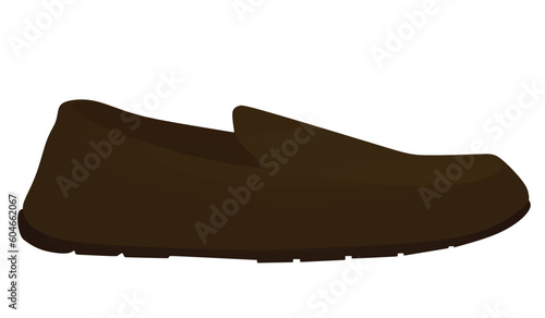 Brown summer loafer. vector illustration