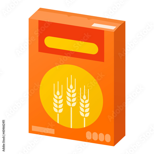 Cereal box package for breakfast