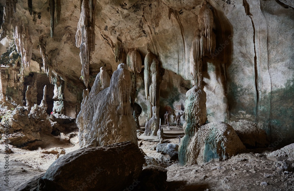 The scenic caves of Khao Kanab Nam in Krabi, Thailand
