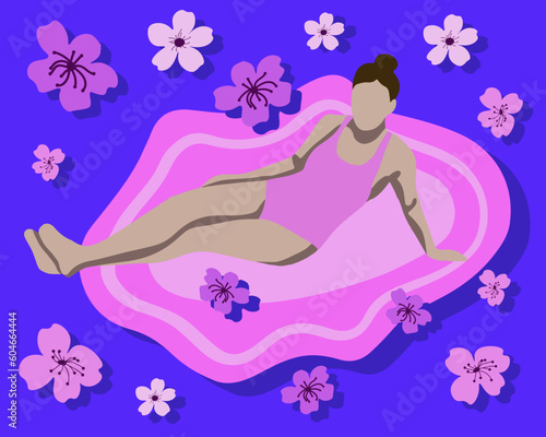 Vector isolated illustration of comfort during menstruation. Menstrual cycle. Critical days.