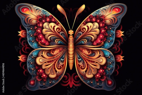 butterfly mandala Abstract conceptual design 