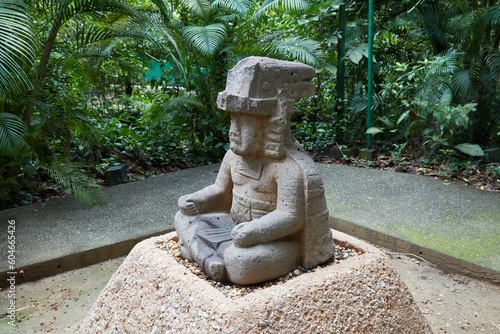 The outdoor museum of Parque Museo La Venta in Tabasco  Mexico  showcases ancient Olmec heads and other basalt carvings