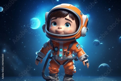 Astro the Cartoon Astronaut. AI