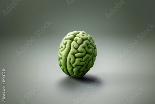 Green peabrain, a pea sized brain, Generative AI