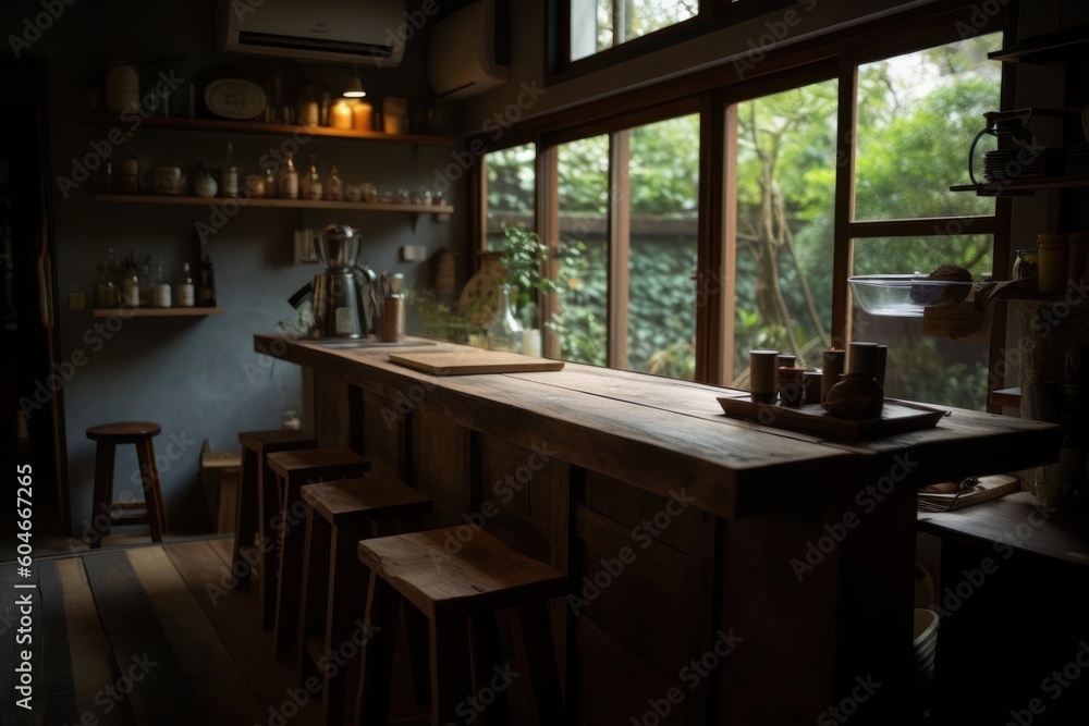 Generative AI a japanese natural and simplistic kitchen Photography Generative AI a japanese natural and simplistic kitchen Photography