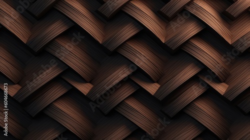 Detailed woodcarving texture background in dark chocolate color. Generated with the use of an AI.