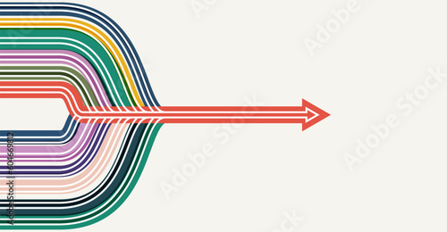 Abstract arrow direction. Technology background