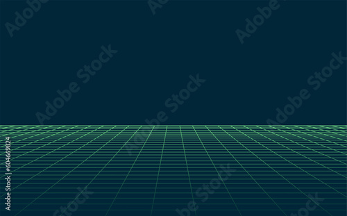 Blue background with perspective grid