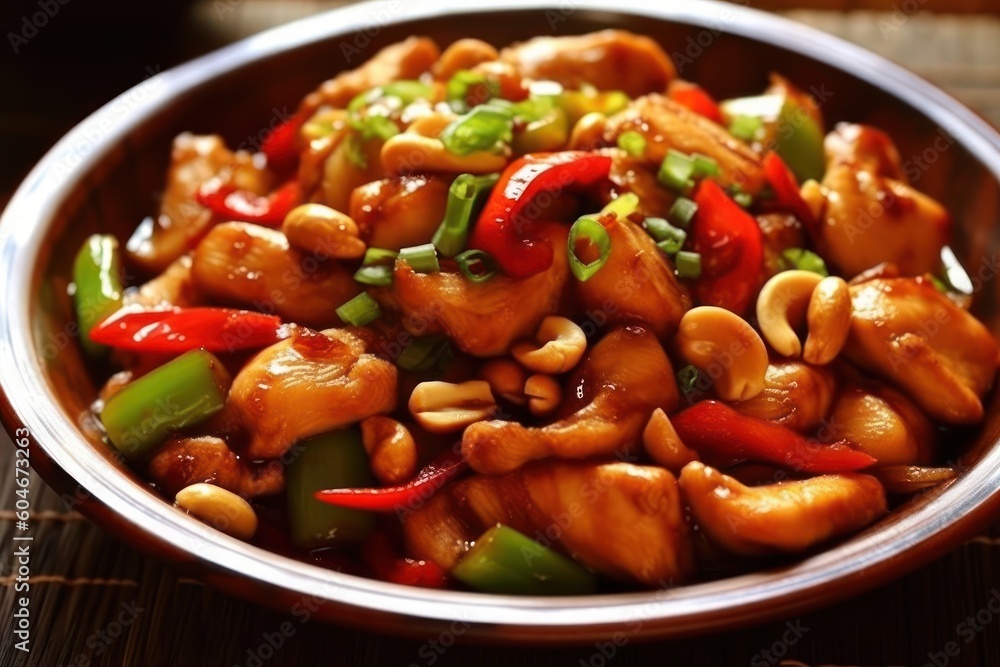 Generative AI Kung Pao Chicken is a famous Sichuan-style specialty Food Photography Generative AI Kung Pao Chicken is a famous Sichuan-style specialty Food Photography