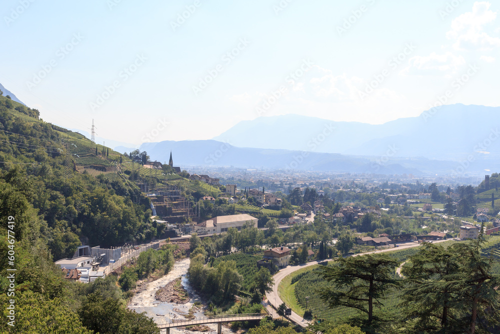 Panorama view of city Bolzano and mountains in South Tyrol, Italy Panorama view of city Bolzano and mountains in South Tyrol, Italy