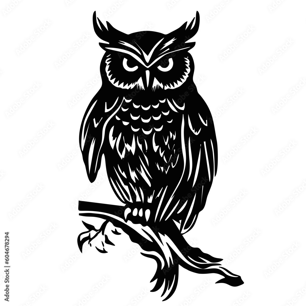 owl on a branch owl on a branch