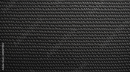 Black Seersucker Fabric Texture Background - Textile Material - Generative AI