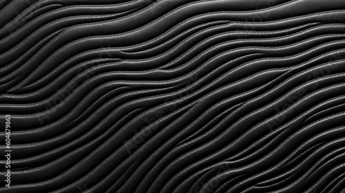 Black Seersucker Fabric Texture Background - Textile Material - Generative AI