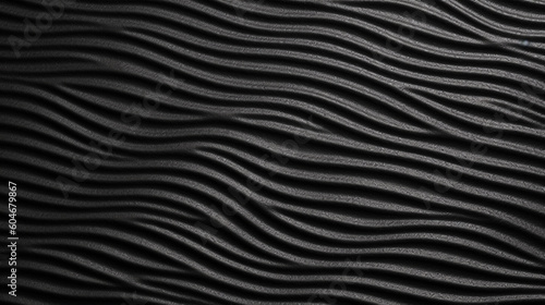 Black Seersucker Fabric Texture Background - Textile Material - Generative AI