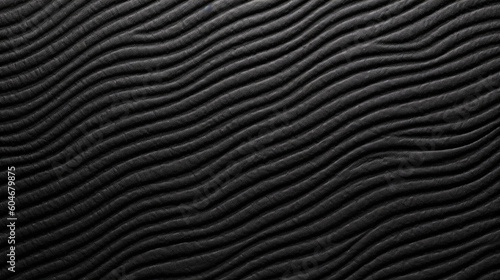 Black Seersucker Fabric Texture Background - Textile Material - Generative AI