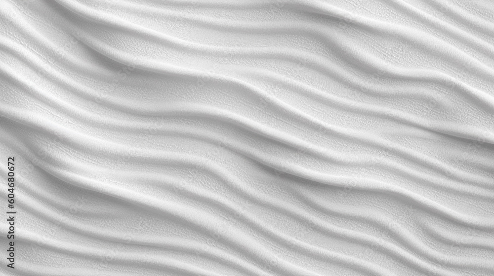 White Seersucker Fabric Texture Background - Textile Material - Generative AI
