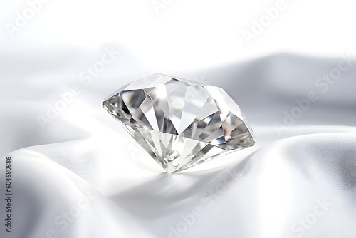 Diamond in a silky background