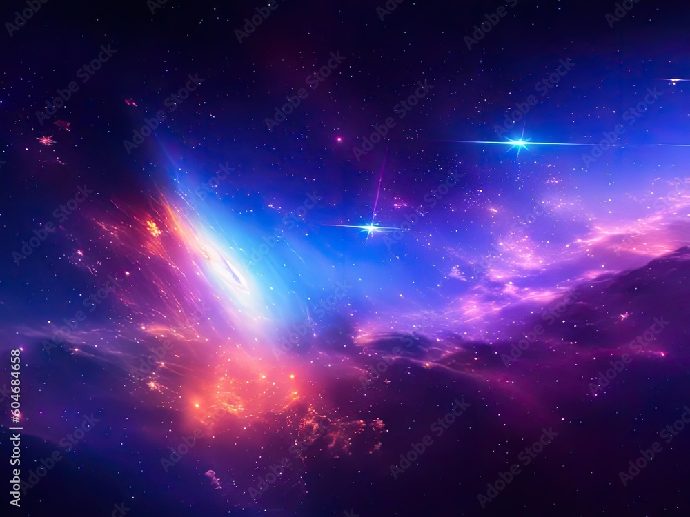 Galaxy with stars, Space, Generated AI
