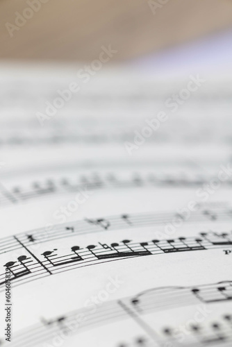 musical score with musical notes on a white background
