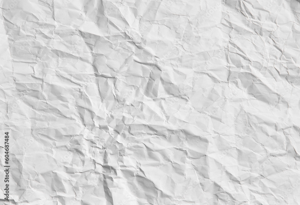 Fototapeta premium White crumpled paper texture background
