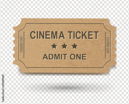 admit one ticket isolated