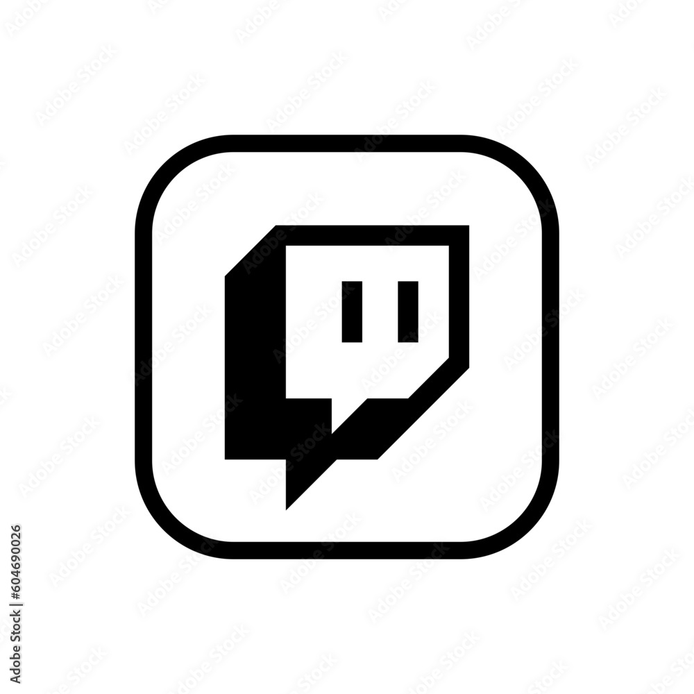twitch logo. twitch icon , social media icons. social media and social