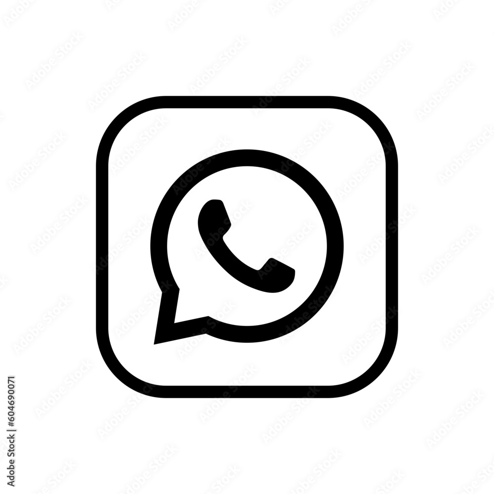 whatsapp logo. whatsapp icon , social media icons. social media and ...