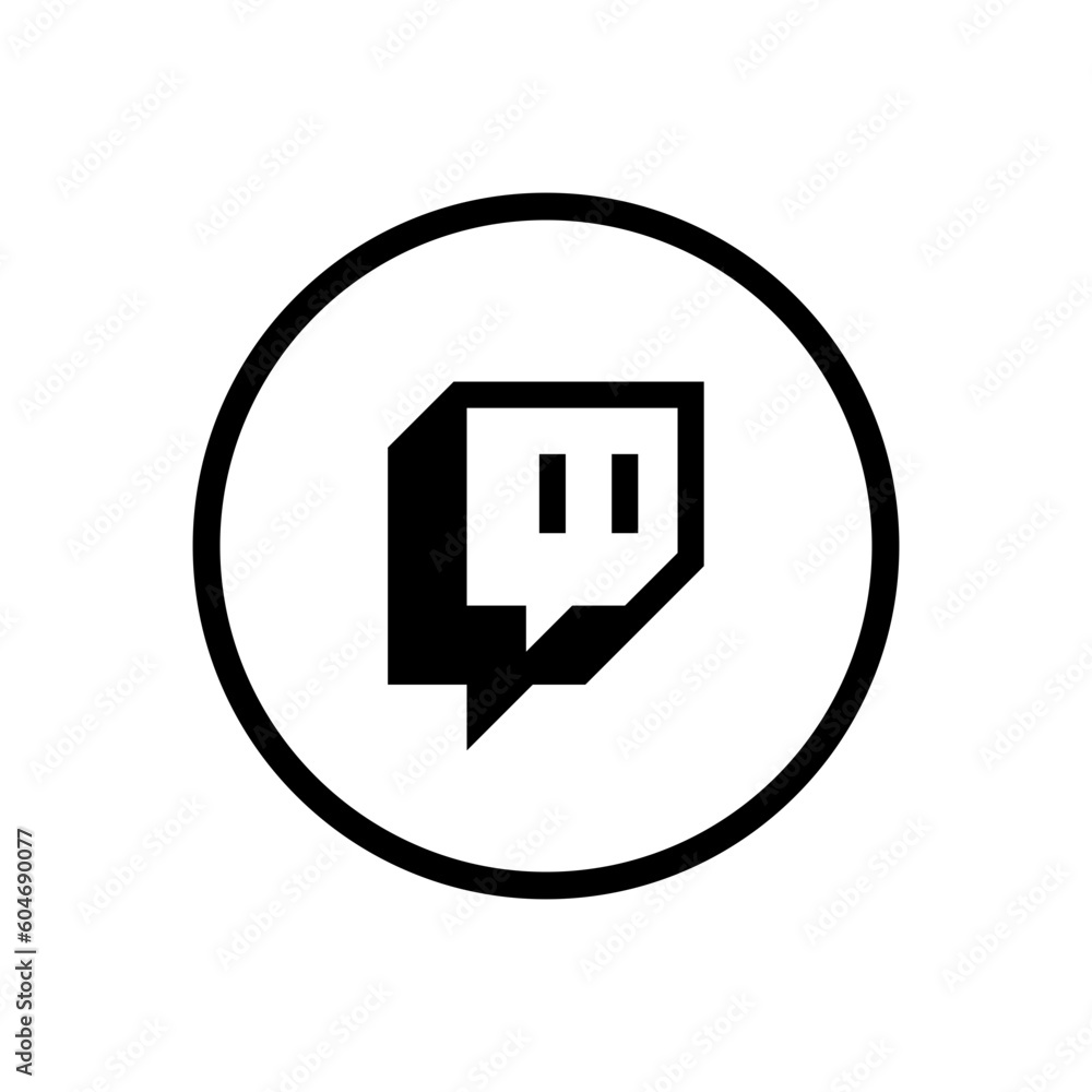 twitch logo. twitch icon , social media icons. social media and social