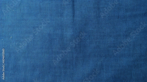 Blue Broadcloth Fabric Texture Background - Textile Material - Generative AI