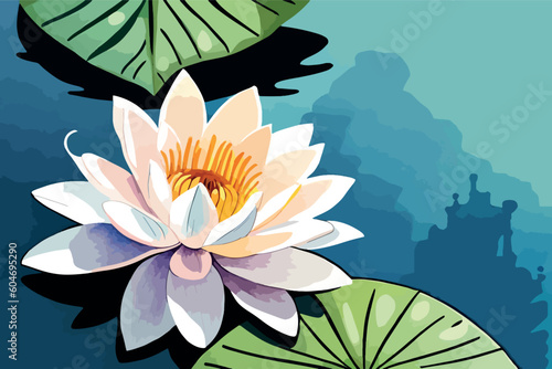 Water Lily Flower vector art