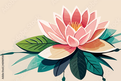 Water Lily Flower vector art