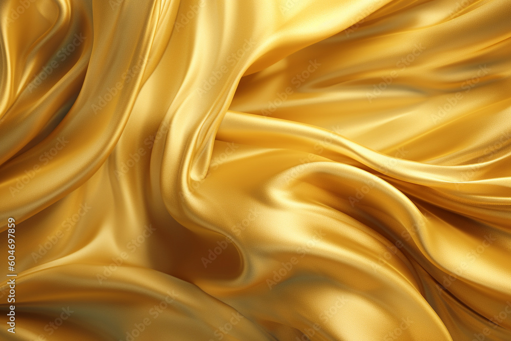 Fototapeta premium Liquid golden background, exuding the opulent texture of silk. Ai generated