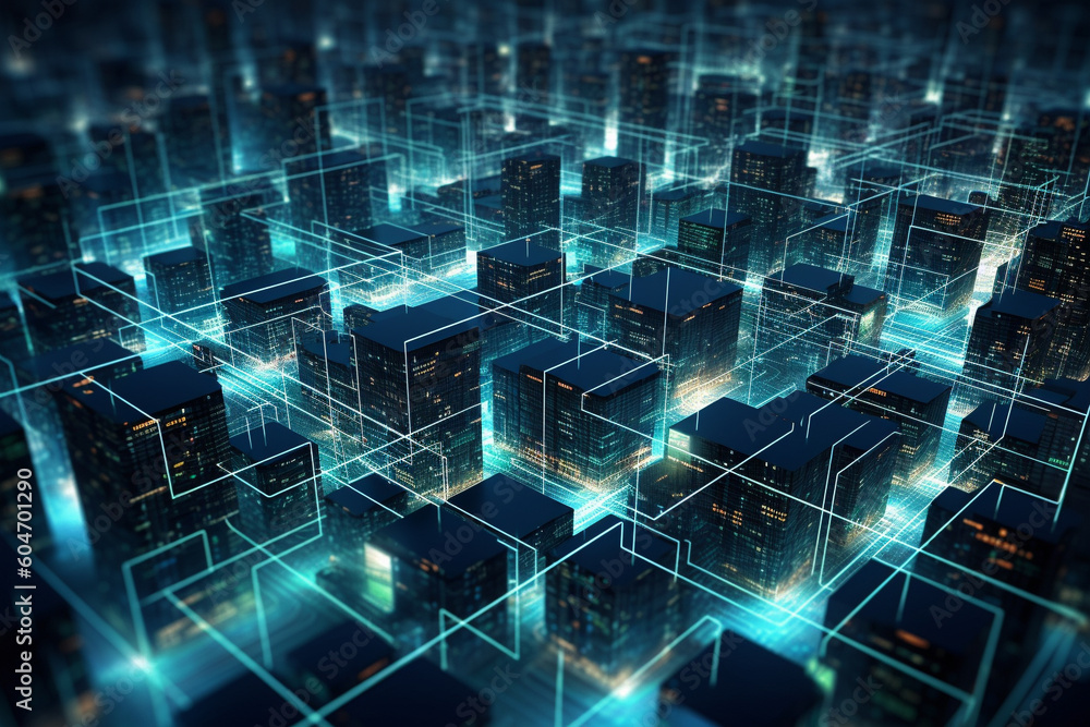 Obraz premium The Power of Connectivity. Concept of connectivity, where diverse elements intertwine to create a harmonious network. Ai generated