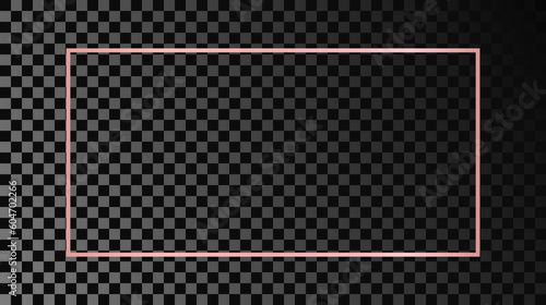 Wallpaper Mural Rose gold glowing rectangular shape frame Torontodigital.ca