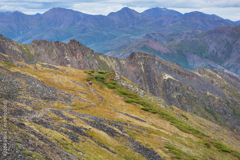 Hike in tundra