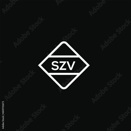 SZV letter design for logo and icon.SZV monogram logo.vector illustration with black background. photo