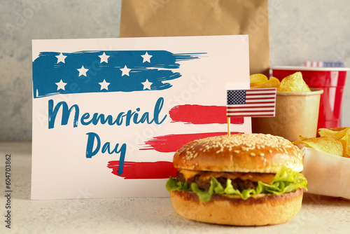 Card with text MEMORIAL DAY...