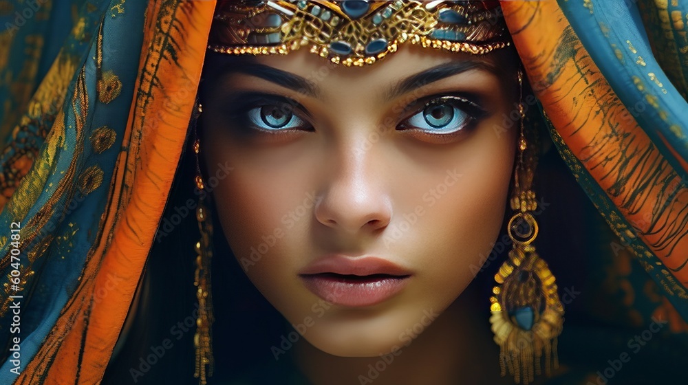 Beautiful Moroccan woman. Generative AI Beautiful Moroccan woman. Generative AI