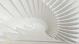 Futuristic architecture rotating spiral structure 3d render
