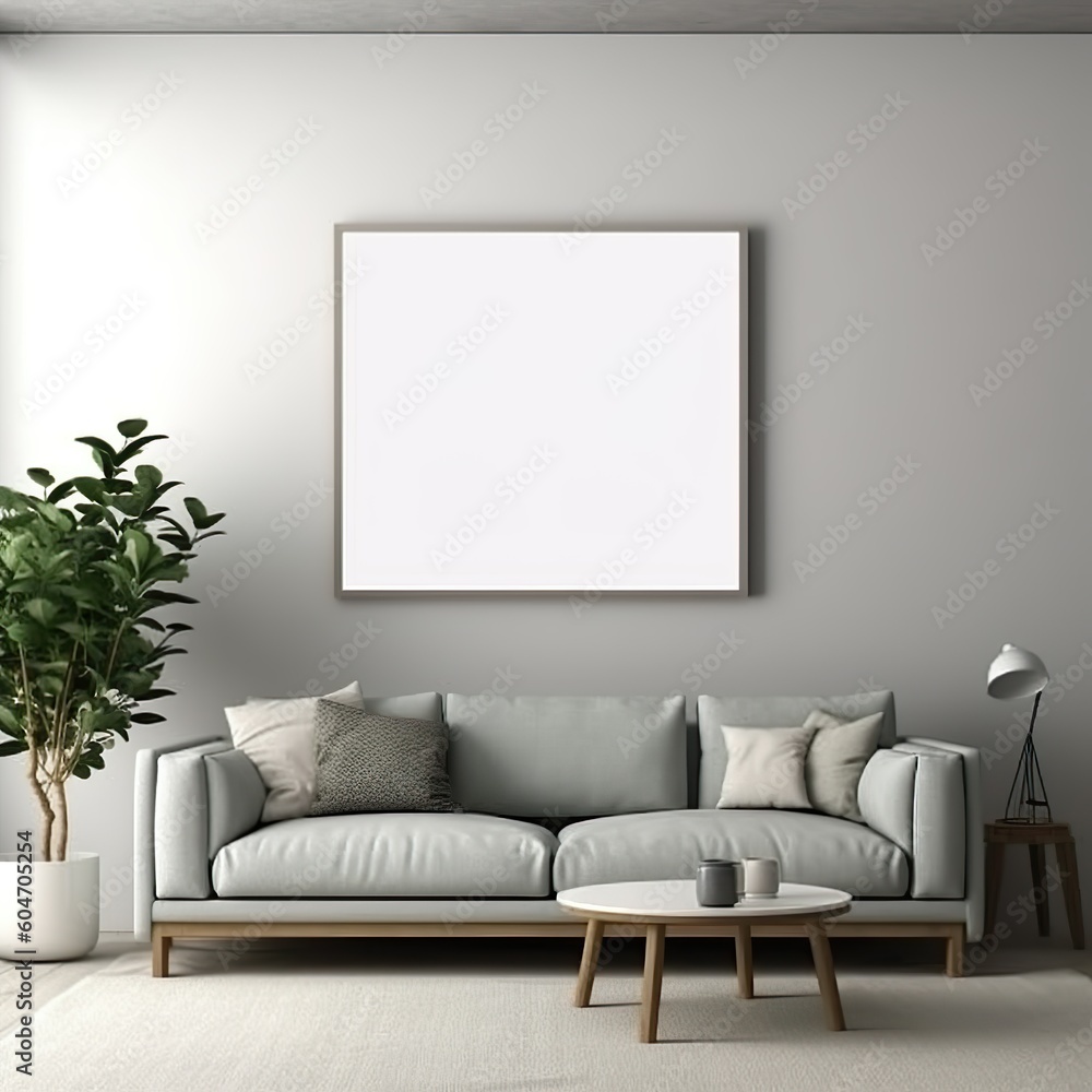 Frame mockup in a nice clean house Frame mockup in a nice clean house