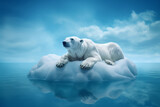 Letzter Eisbär auf letztem Eisberg - Globale Erwärmung, Klimaveränderung