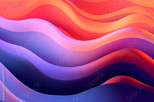 Abstract Colorful Wave Background. Generative AI