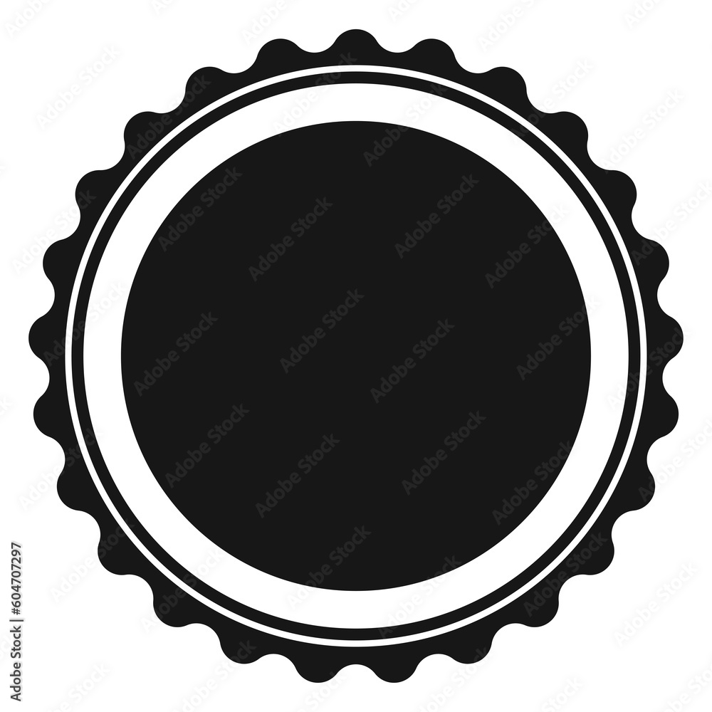 Simple flat round stamp. Simple flat round stamp.