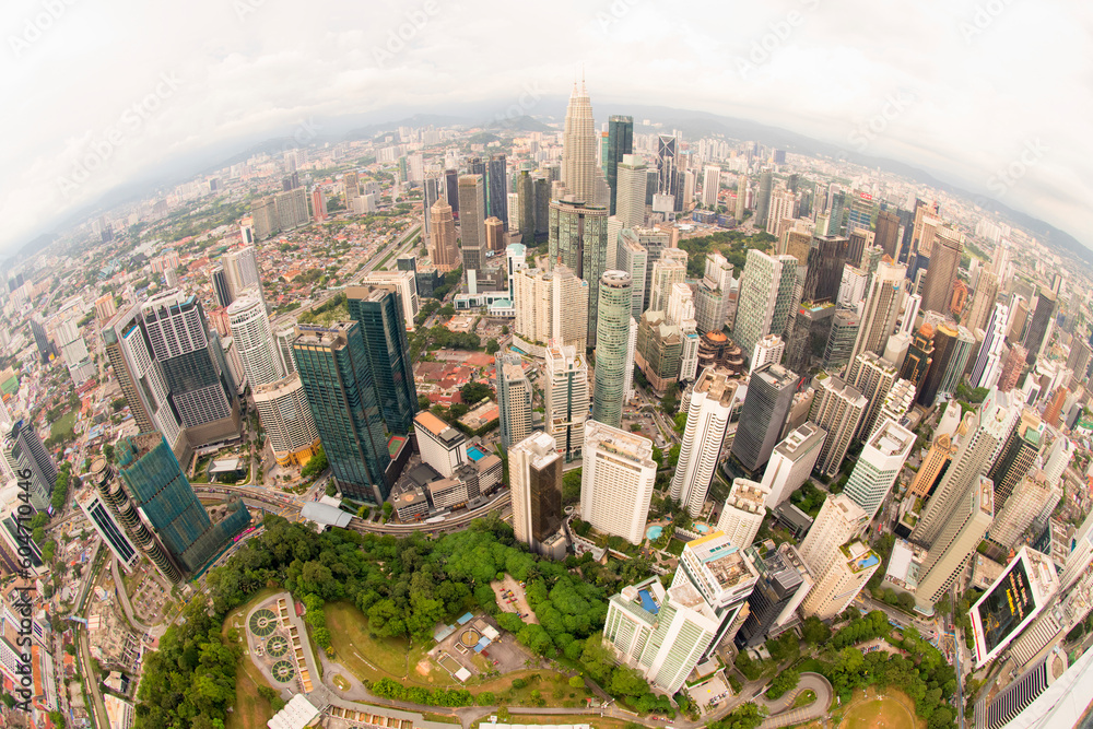 Blick auf Kuala Lumpur aus der Vogelperspektive
